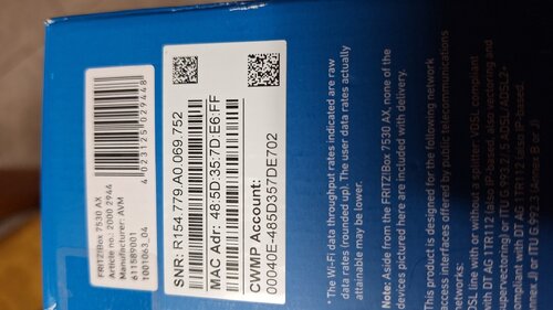 Περισσότερες πληροφορίες για "AVM-FRITZ!Box 7530 AX (Wifi 6) σαν καινούριο!"