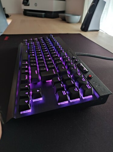 Περισσότερες πληροφορίες για "Corsair K65 RGB Rapidfire Gaming Μηχανικό Πληκτρολόγιο Tenkeyless με Cherry MX Speed διακόπτες RGB"