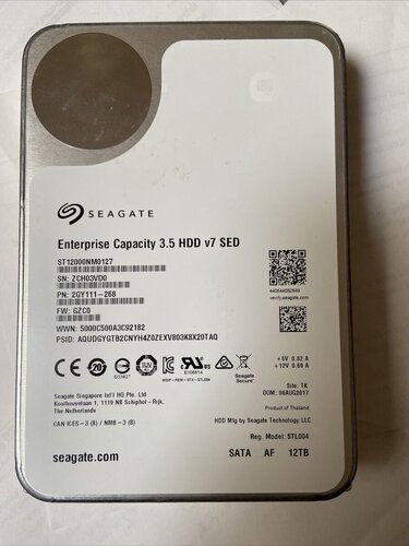 Περισσότερες πληροφορίες για "Seagate 12TB 3.5" HDD 7.200rpm v7 ST12000NM0127"