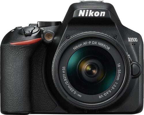 Περισσότερες πληροφορίες για "Nikon DSLR D3500 Crop Frame Kit (AF-P DX 18-55mm F3.5-5.6G VR) Black"