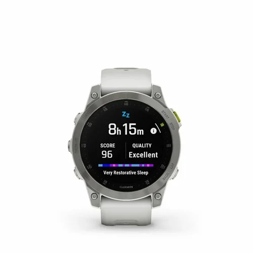 Περισσότερες πληροφορίες για "Garmin Epix (Gen 2) Sapphire Titanium 47mm (White Titanium) +QuickFit 22 Watch Band Vented Titanium"