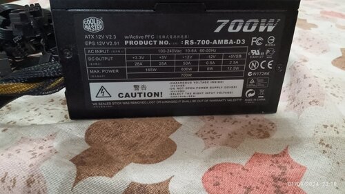 Περισσότερες πληροφορίες για "COOLER MASTER SILENT PRO 700W 80 PLUS"