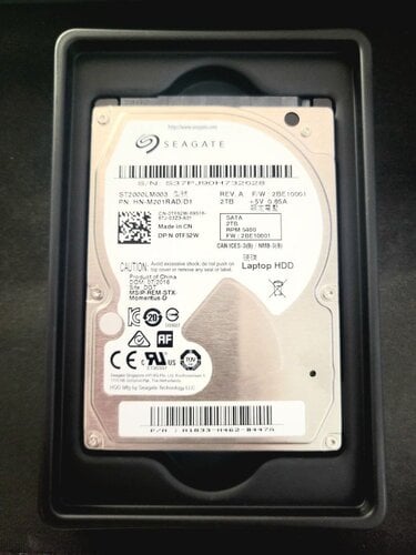 Περισσότερες πληροφορίες για "Seagate 2TB HDD Hard Drive ST2000LM003 HN-M201RAD/D1 F/W: 2BE10001"