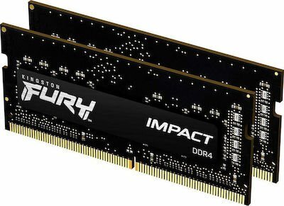 Περισσότερες πληροφορίες για "Kingston Fury Impact 32GB (2x16GB) DDR4 RAM 3200 για Laptop sodimm καινουριες"