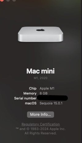 Περισσότερες πληροφορίες για "Mac Mini M1/8GB/256GB 2020 420€"