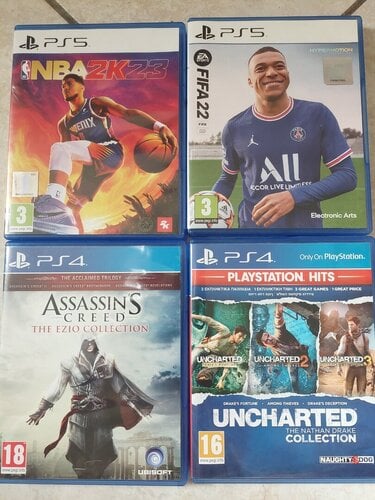 Περισσότερες πληροφορίες για "Fifa22-NBA2k23-Assassin's Creed The Ezio Collection-Uncharted 1,2,3"