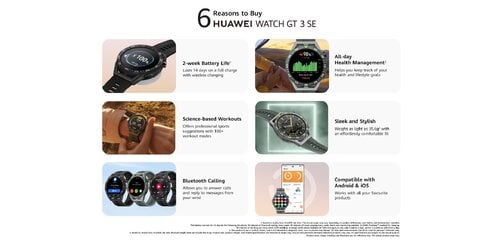 Περισσότερες πληροφορίες για "Huawei Watch GT 3 SE από ΓΕΡΜΑΝΟ"