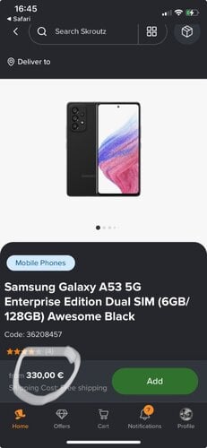 Περισσότερες πληροφορίες για "Samsung Galaxy A53 5G SM-A536B (Μαύρο/128 GB)"