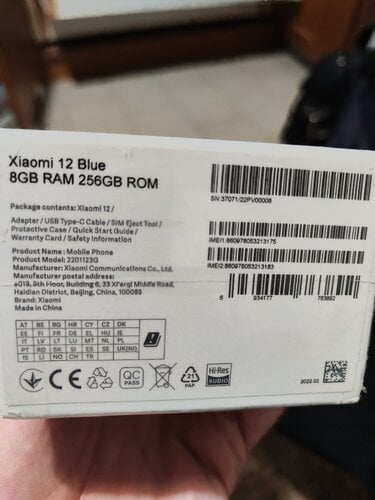 Περισσότερες πληροφορίες για "Xiaomi 12 (Γκρι/256 GB)"