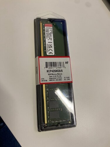 Περισσότερες πληροφορίες για "Kingston Technology ValueRAM KCP426NS8/8 (8 GB/DDR4/2666MHz)"