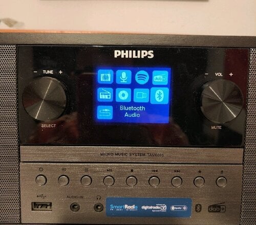 Περισσότερες πληροφορίες για "PHILIPS TAM6805/10 - SPOTIFY/ DAB+ / CD / Bluetooth - 50W"