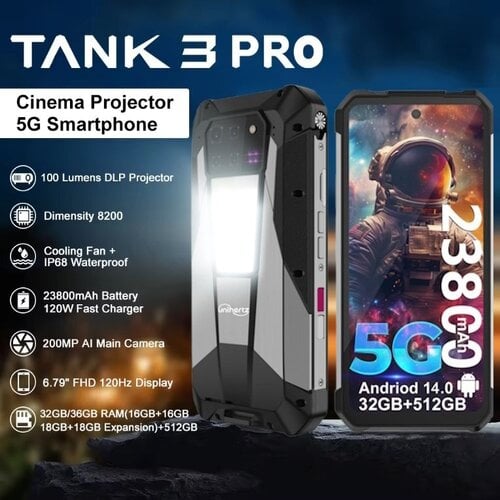 Περισσότερες πληροφορίες για "Unihertz 8849 Tank 3 Pro (16GB/512GB)"