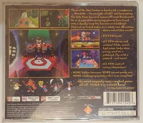 Περισσότερες πληροφορίες για "Crash Bandicoot 2 Cortex Strikes Back "Greatest Hits" PS1 NTSC"