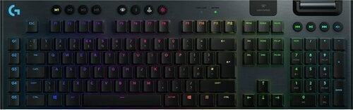 Περισσότερες πληροφορίες για "Logitech G915 Lightspeed Ασύρματο Gaming Μηχανικό Πληκτρολόγιο με GL Clicky διακόπτες και RGB"