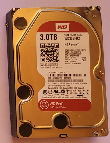 Περισσότερες πληροφορίες για "Western Digital WD Red 3TB HDD WD30EFRX 100% Health 100% Surface Write+Read Sentinel, Εγγύηση 14ημ"