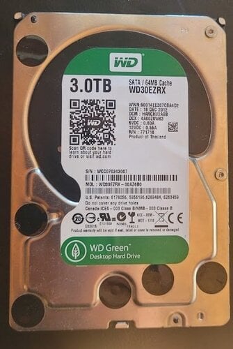 Περισσότερες πληροφορίες για "Western Digital WD Green 3TB HDD WD30EZRX"