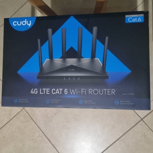 Περισσότερες πληροφορίες για "Cudy 4G LTE Cat 6 Wi-Fi Router"