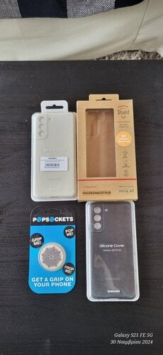 Περισσότερες πληροφορίες για "Samsung Galaxy S21FE, 3 θήκες & pop socket"