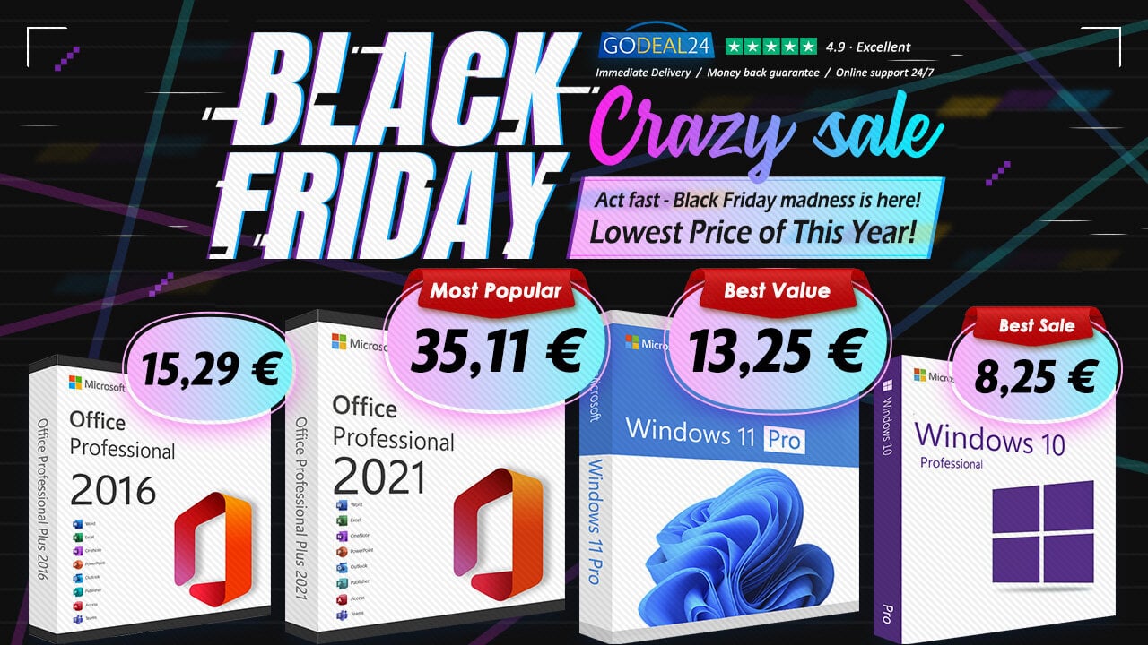 Black Friday Ετήσιες Προσφορές: Lifetime αδειες Office από Μόλις 15,29€, Απομένουν Μόνο 4 Ημέρες!