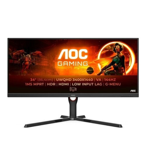 Περισσότερες πληροφορίες για "AOC Gaming Monitor 34" 144Hz"