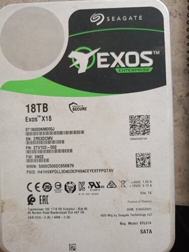 Περισσότερες πληροφορίες για "Seagate Exos 18TB"