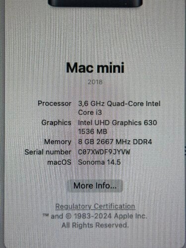 Περισσότερες πληροφορίες για "Mac mini i3 2018"