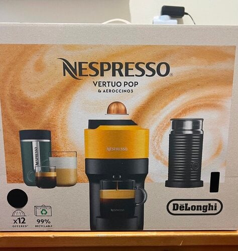 Περισσότερες πληροφορίες για "DeLonghi Nespresso Vertuo Pop + aeroccino3 + 12 κάψουλες δώρο."