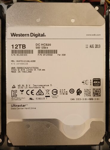 Περισσότερες πληροφορίες για "Western Digital Ultrastar DC HC520 SAS 12TB"