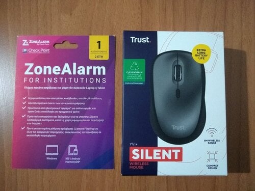 Περισσότερες πληροφορίες για "Trust Silent Wireless Mouse & ZoneAlarm AntiVirus"