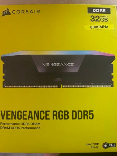 Περισσότερες πληροφορίες για "Corsair Vengeance RGB XMP 32GB DDR5 Non ECC CL36 6000MHz (CMH32GX5M2D6000C36) (Kit 2 x 16384)"