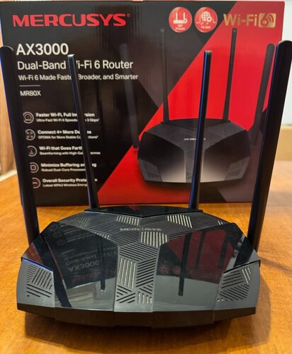 Περισσότερες πληροφορίες για "Mercusys AX3000 - MR80X Router"