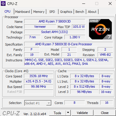 Περισσότερες πληροφορίες για "5800X3D + MOBO + RAM"