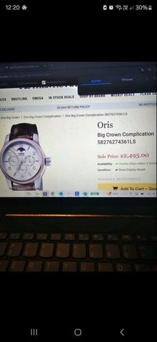 Περισσότερες πληροφορίες για "Oris Big Crown (σε άψογη κατάσταση)_Super τιμή"