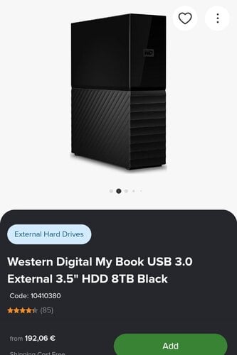 Περισσότερες πληροφορίες για "Western digital 8TB"