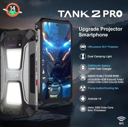 Περισσότερες πληροφορίες για "Unihertz 8849 Tank 2 Pro (12GB/512GB)"