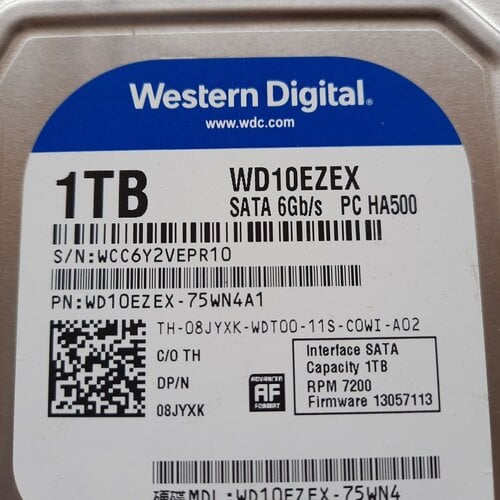 Περισσότερες πληροφορίες για "1 Western Digital Blue (1TB) - 3.5" SATA III σε Άριστη κατάσταση"