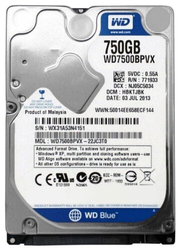 Περισσότερες πληροφορίες για "2X 750GB  2,5  WESTERN  DIGITAL 100% ΥΓΕΙΑ"