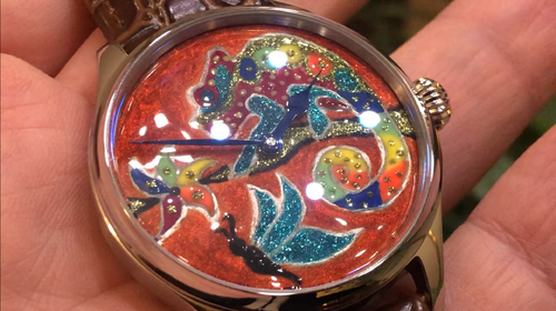 Περισσότερες πληροφορίες για "Chameleon watch - Hand painted"