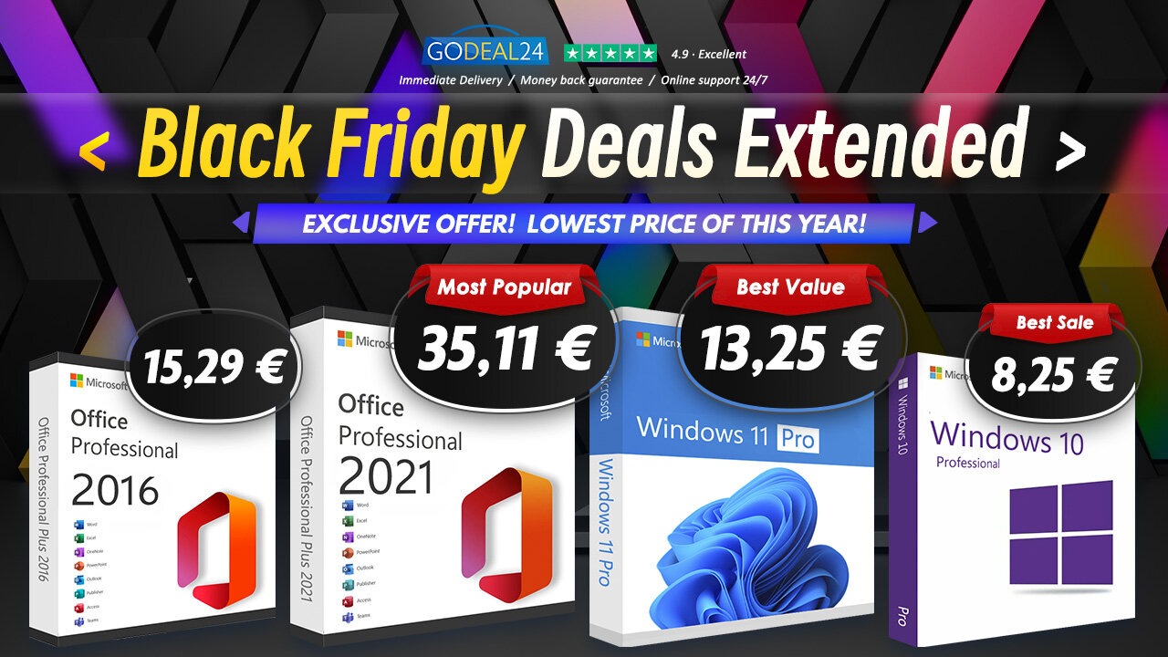 Παράταση Προσφορών Black Friday! Microsoft Office με lifetime άδεια από μόλις 15,29€! Μην Χάνεις Χρόνο!