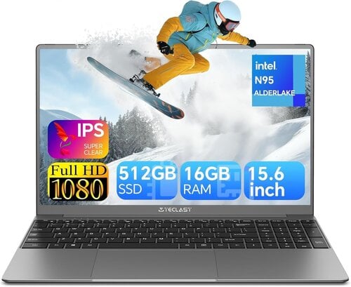 Περισσότερες πληροφορίες για "TECLAST F16Pro Laptop PC 15.6 Inch FHD 16GB RAM 512GB SSD Intel N95 Notebook (up to 3.4Ghz)"