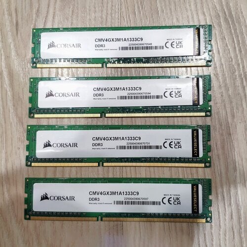 Περισσότερες πληροφορίες για "Corsair Value RAM | DDR3 1333MHZ | 4 X 4GB (CMV4GX3M1A1333C9) | Mac Compatible"