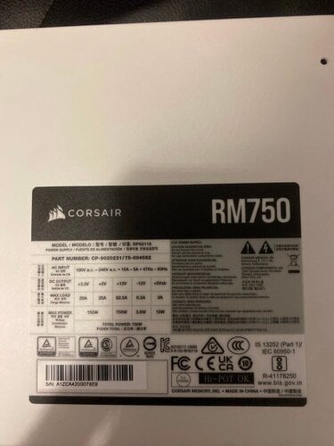 Περισσότερες πληροφορίες για "Corsair RM750 (750W)"