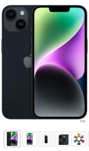 Περισσότερες πληροφορίες για "Apple iPhone 14 (Μαύρο/128 GB)"