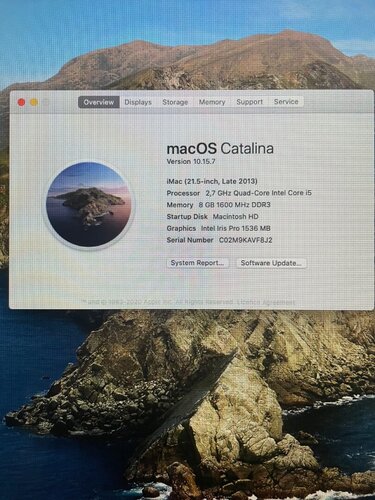 Περισσότερες πληροφορίες για "iMac 21.5 8GB τέλος του 13"