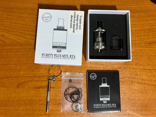 Περισσότερες πληροφορίες για "Πωλείται Purity Plus 22mm MTL Rta by Ambition Mods, καινούργιος!!"