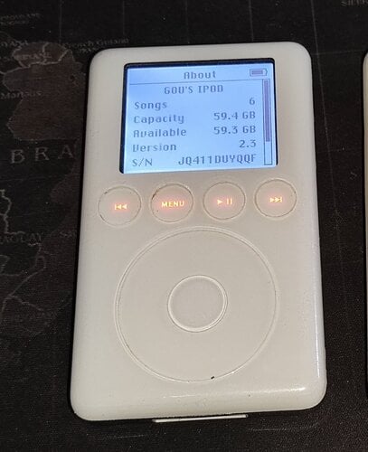 Περισσότερες πληροφορίες για "64GB iPod Classic 3rd Gen"