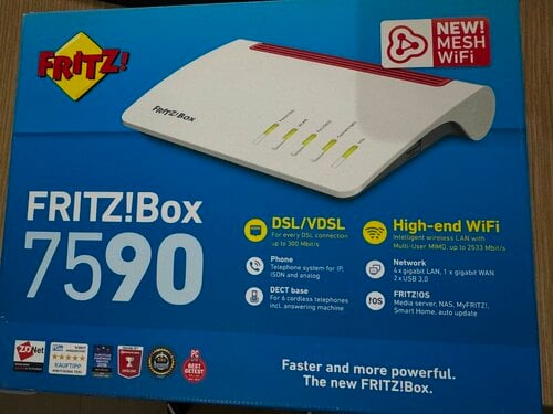 Περισσότερες πληροφορίες για "Router Fritz!Box 7590 & 2xFritz!Wlan 1750E"