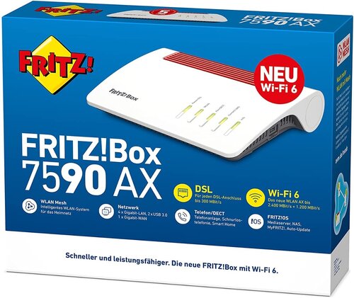 Περισσότερες πληροφορίες για "AVM FritzBox 7590 AX WIFI 6"