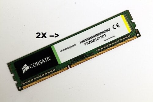 Περισσότερες πληροφορίες για "2 x Corsair Value Select 2GB DDR3-1333MHz CL9 DIMM (VS2GB1333D3)"