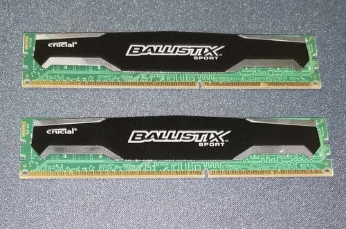 Περισσότερες πληροφορίες για "Crucial Ballistix Sport  2 x 4GB  1600MHz DDR3 RAM Memory"